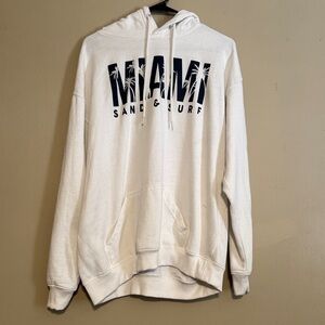 Men’s Miami Sand & Surf White Hoodie